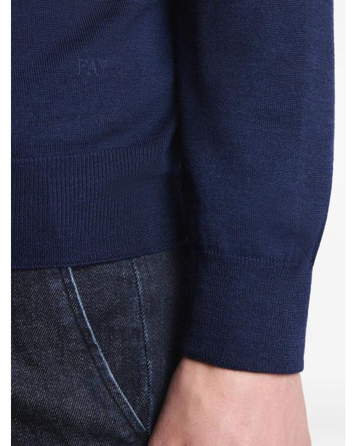 Fay Blue Mock-neck Sweater for men
