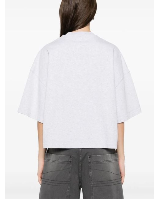 Jacquemus Gray Short Embroidered T-Shirt