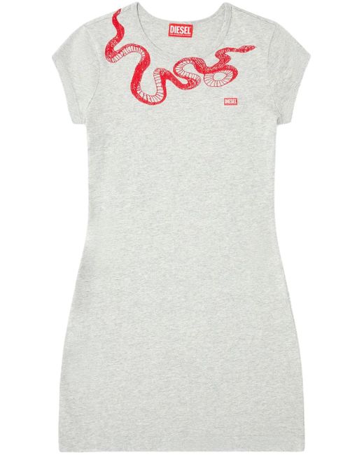 Vestido corto New Year of the Snake D-Angiel DIESEL de color White