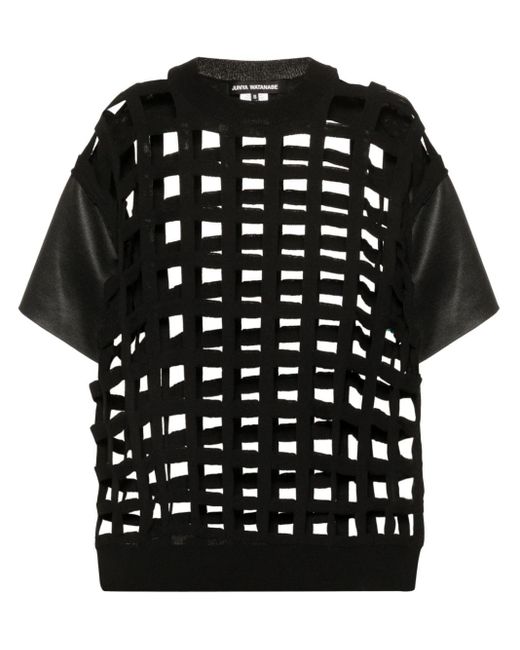 T-shirt con dettaglio cut-out di Junya Watanabe in Black