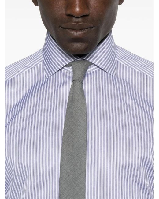 メンズ Zegna ストライプ シャツ White