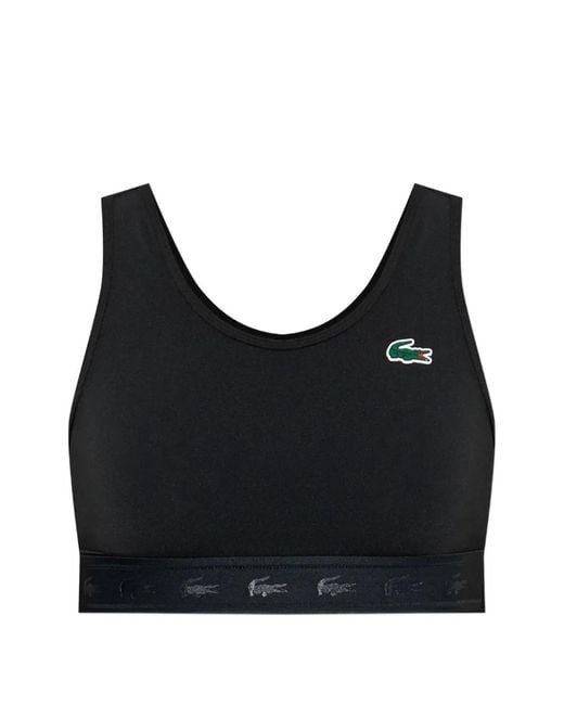 Lacoste Black Ultra-Dry Sports Bra