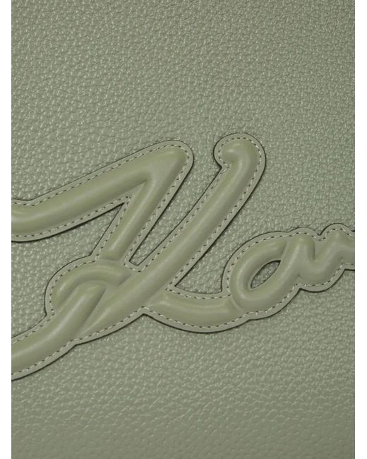 Karl Lagerfeld Embossed-logo Tote Bag Green