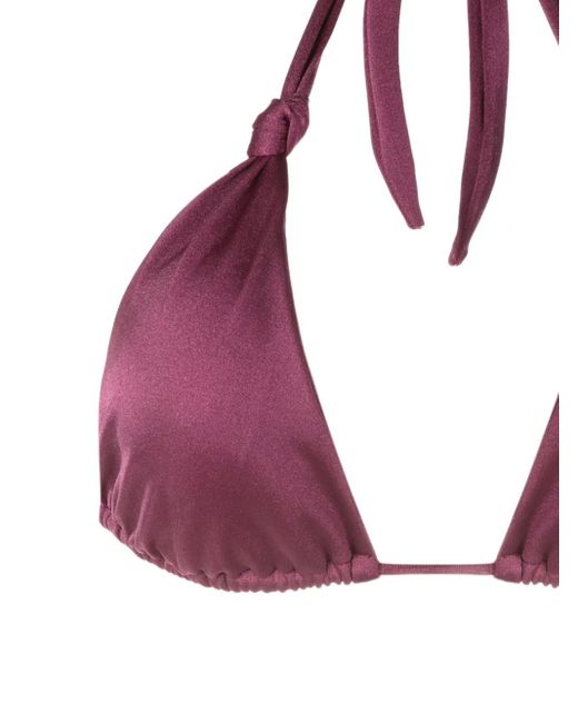 Set Bikini Con Dettaglio A Nodo di Brigitte Bardot in Purple