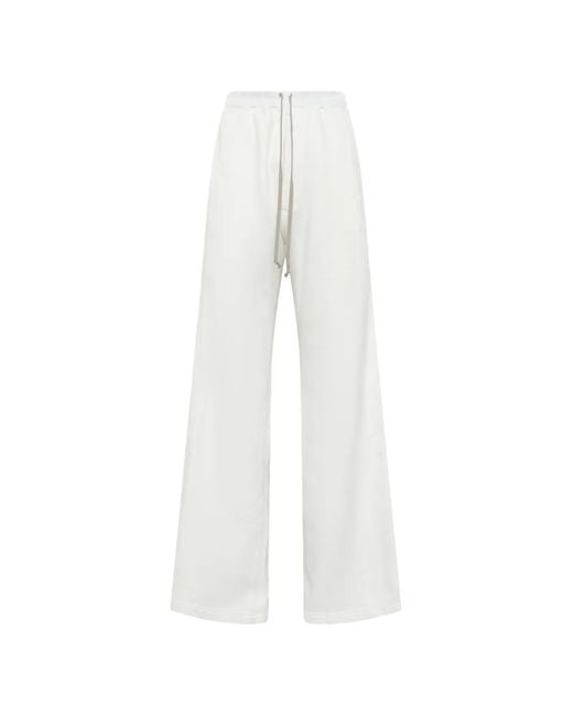 Rick Owens White Pusher Trousers for men