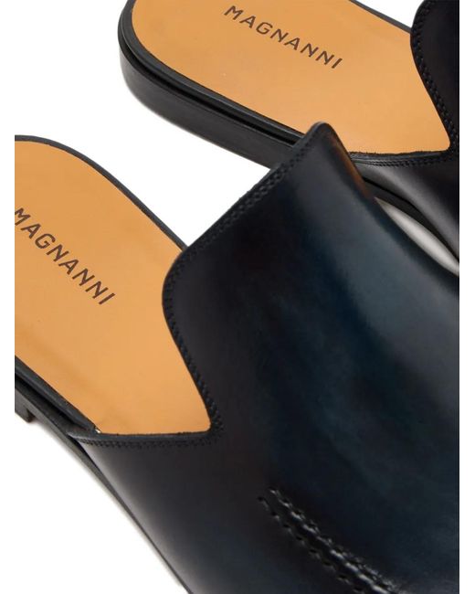 Magnanni Shoes Blue Harrison Ii Leather Mules for men