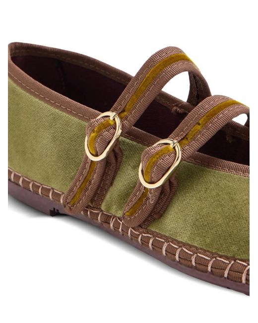 Flabelus Green Claire Ballet Flats