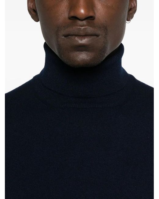 Gran Sasso Blue Turtleneck Wool Sweater for men