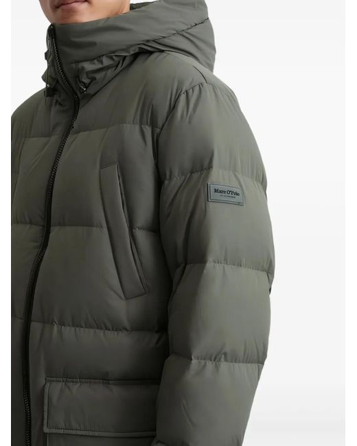 メンズ Marc O' Polo フーデッド パデッドジャケット Gray