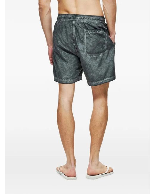 Dirty Laundry Blue Drawstring Swim Trunks for men