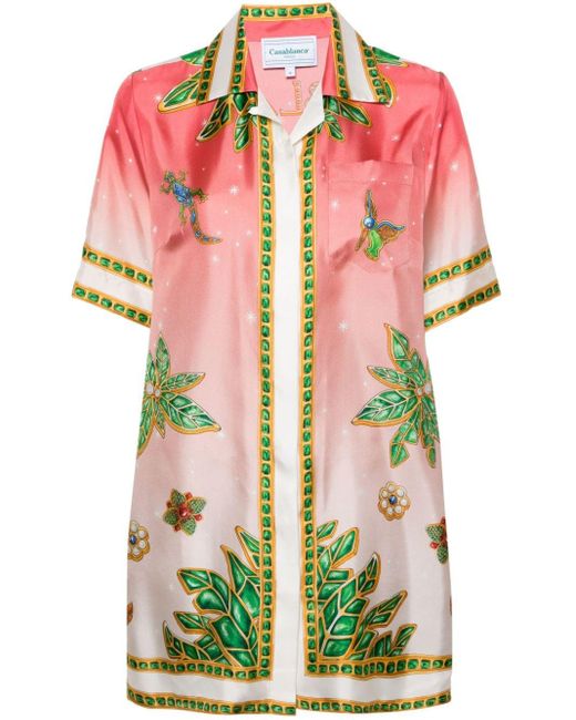 Casablancabrand Pink Joyaux D'afrique Silk Shirt
