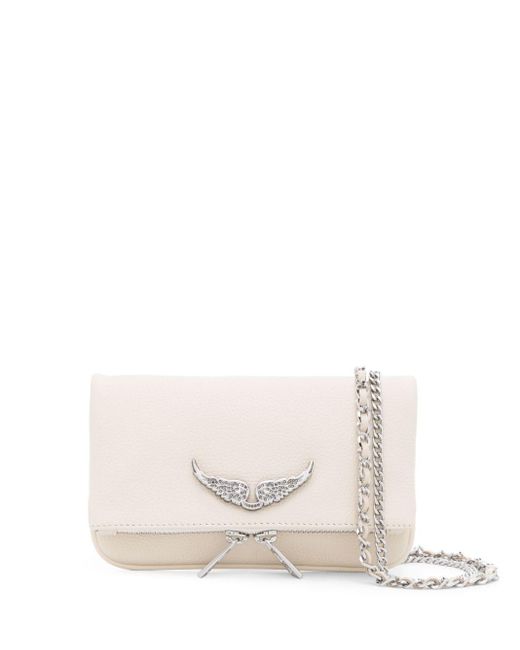 Zadig & Voltaire Swing Your Wings Rock Nano レザーショルダーバッグ White