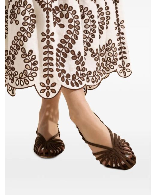 Loeffler Randall White Devon Cage Sandals