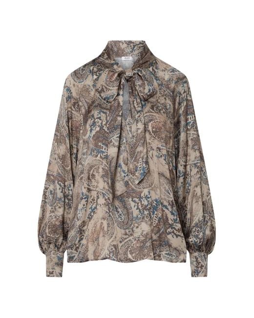 Liu Jo Brown Printed Satin Blouse