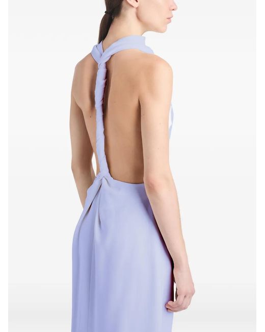 Proenza Schouler Purple Selena Twist Back Maxi Dress