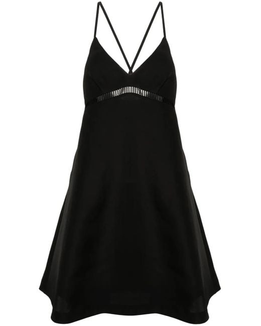 Sacai Black Faille Flared Midi Dress