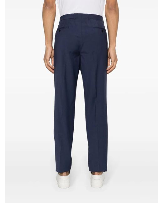 Zegna Blue Wool Chino Trousers for men