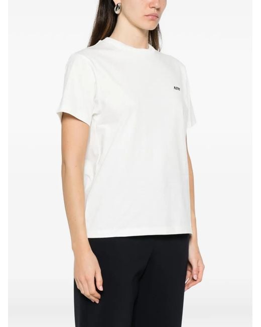 Autry White Solid Crew Neck T-Shirt