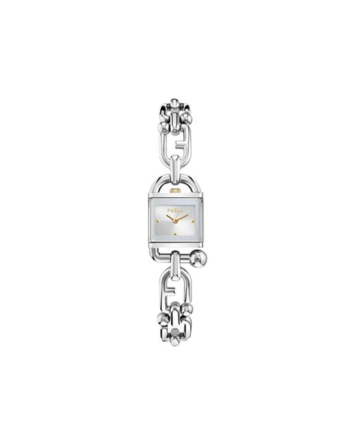 Furla White Stainless Steel 24Mm