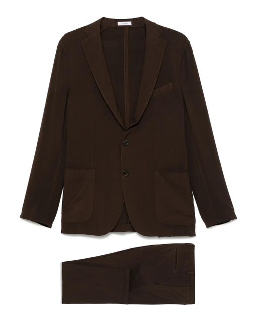 Boglioli Black Wool Suit for men