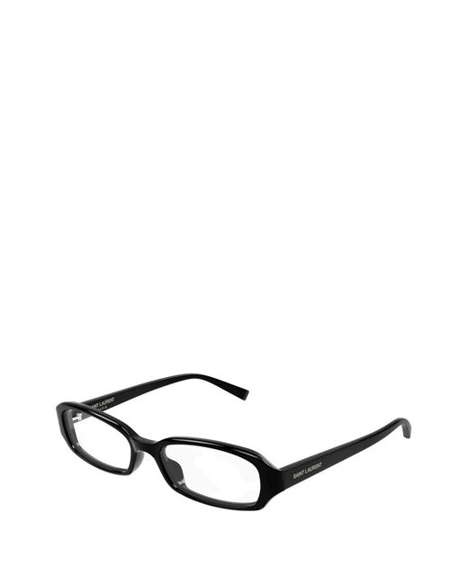 Saint Laurent White Rectangle-Frame Glasses