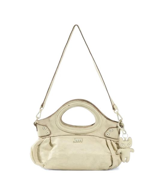 Miss Sixty Natural Sac Cabas En Cuir À Effet Usé