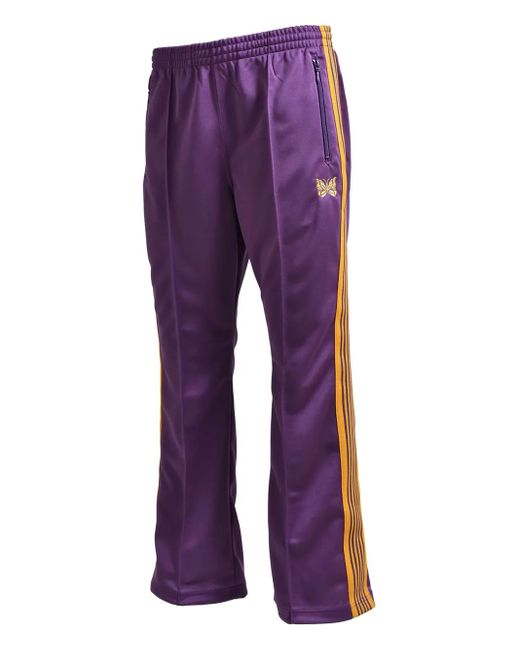 Needles Purple Side-Stripe Track Pants for men