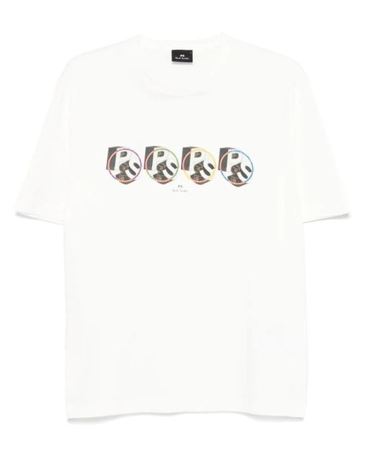 Paul Smith White 3D Row T-Shirt for men