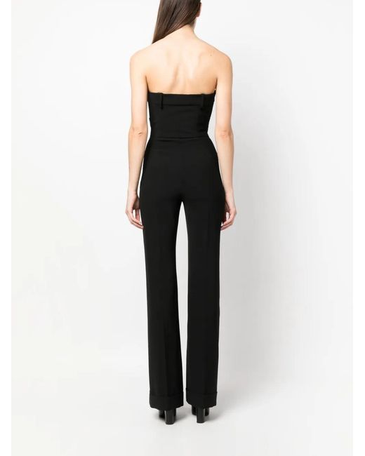 Moschino Black Strapless Straight-Leg Jumpsuit