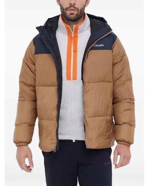 Columbia Blue Hooded Puffer Jacket for men