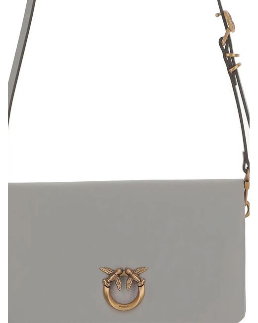 Pinko White Love Classic Mini Bag