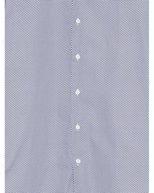 Dell'Oglio Purple Buttoned Patterned Shirt for men