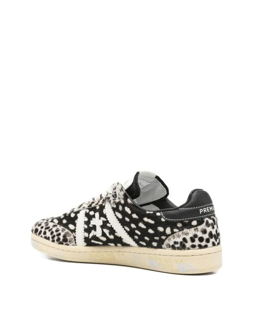 Premiata Black Logo-Patch Sneakers