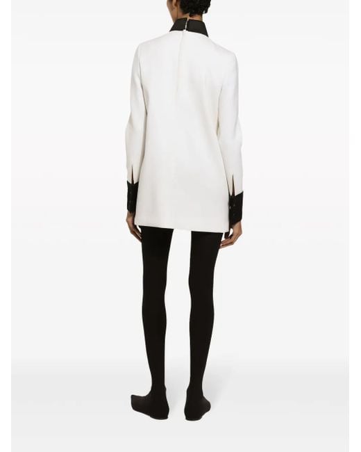 Dolce & Gabbana White Abito Corto