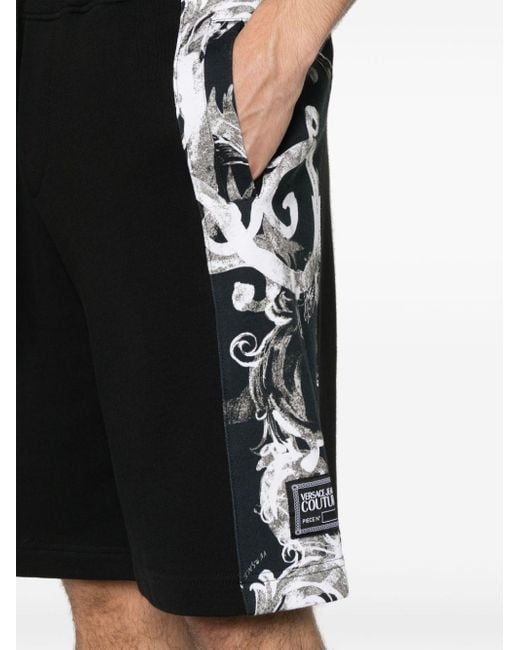 メンズ Versace Watercolour Couture トラックショーツ Black