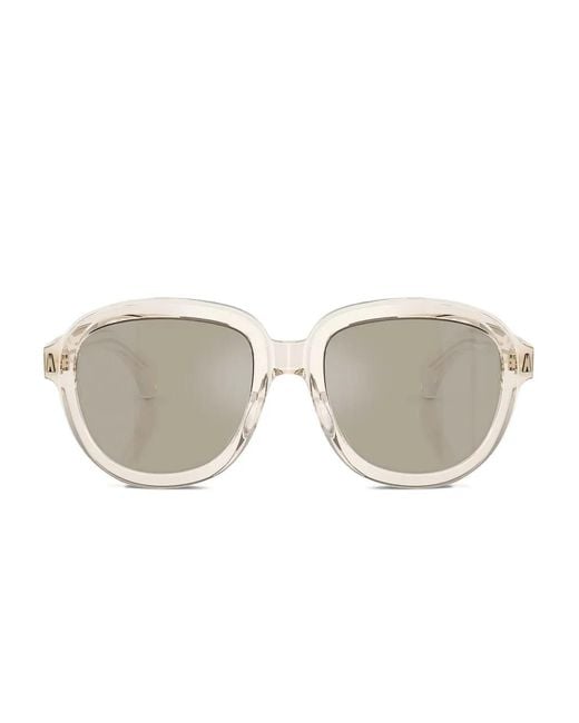 Moncler White Transparent Square-Frame Sunglasses