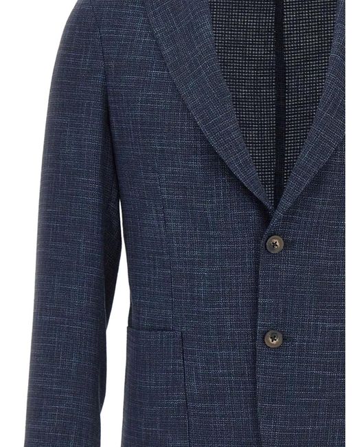 Pal Zileri Blue Single-Breasted Blazer for men