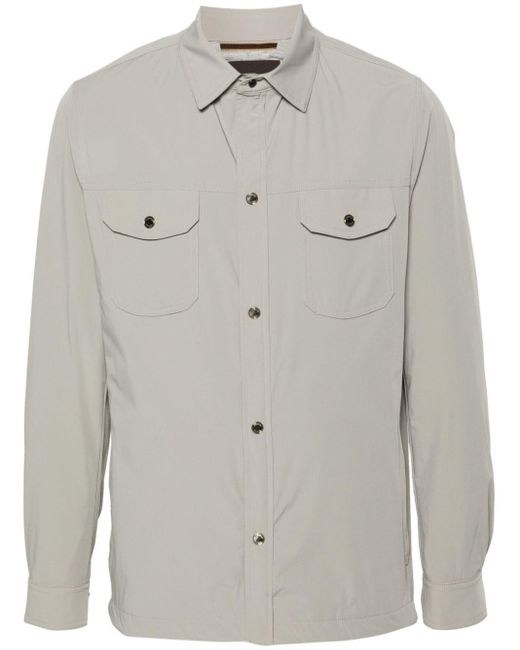Moorer Gray Atlas-kn Shirt Jacket for men