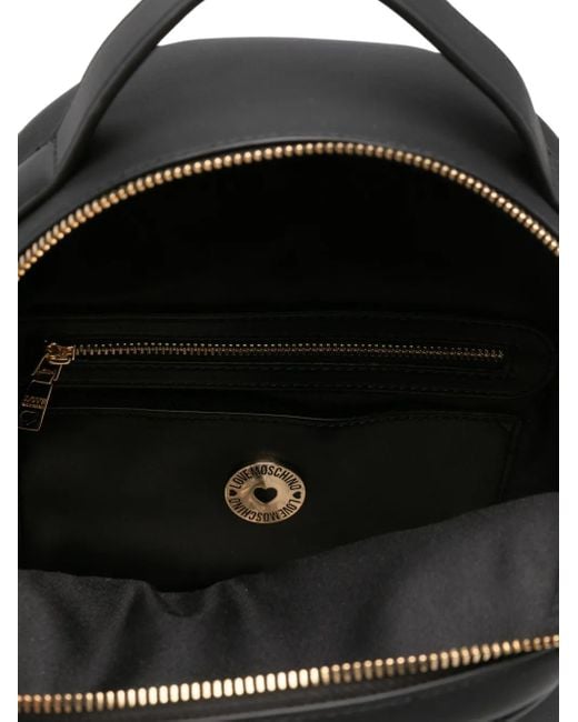 Sac À Dos À Plaque Logo Love Moschino en coloris Black