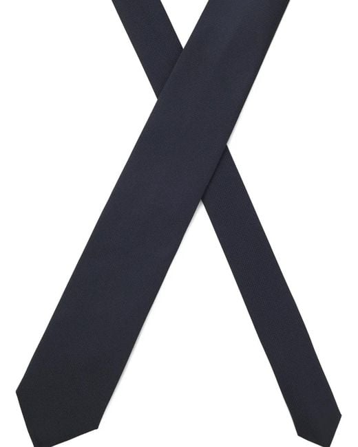 Boss Blue Pointed Patterned Tie for men
