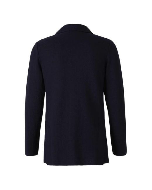 Lardini Blue Herringbone-Knit Virgin Wool Jacket for men