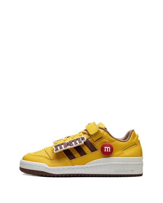 Adidas Gestreifte Forum Low 84 Sneakers in Yellow für Herren