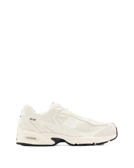 New Balance White Baskets 509 À Lacets