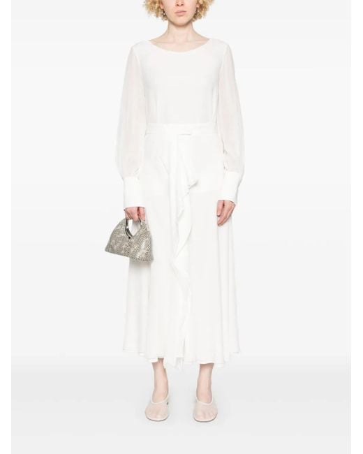 DE SANTIS White Silk Blouse