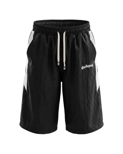 Godspeed Black Halftime Logo-Embroidered Shorts for men