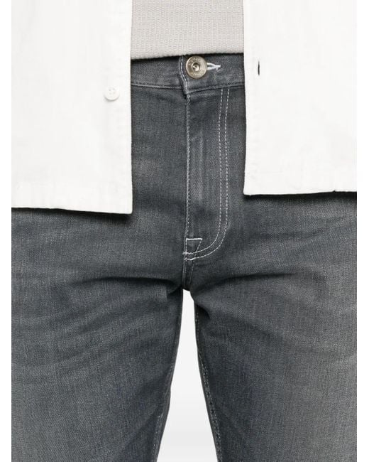 Eleventy Jeans Met Logopatch in het Gray voor heren