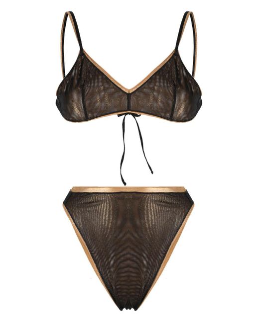 Bikini à design superposé Oseree en coloris Black