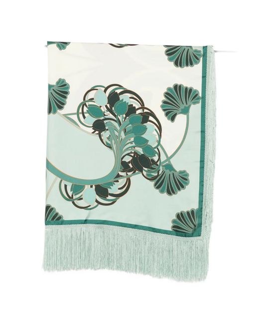 LaDoubleJ Green Fringed Scarf
