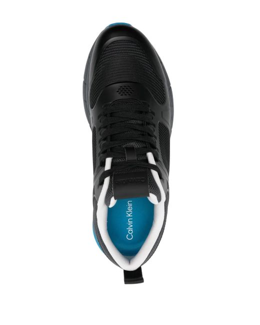 Calvin Klein Black Mesh-Design Sneakers for men