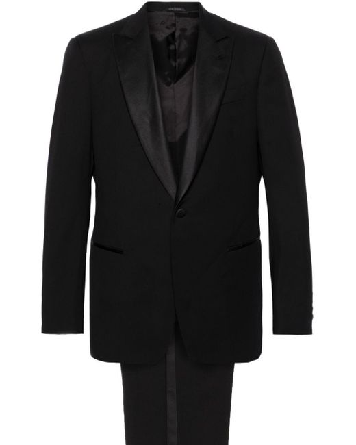 Costume en laine vierge Giorgio Armani pour homme en coloris Black
